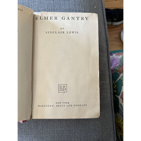 Elmer Gantry Sinclair Lewis HC 1927 Harcourt Brace 1st Edition Red Rare - Picture 9 of 14